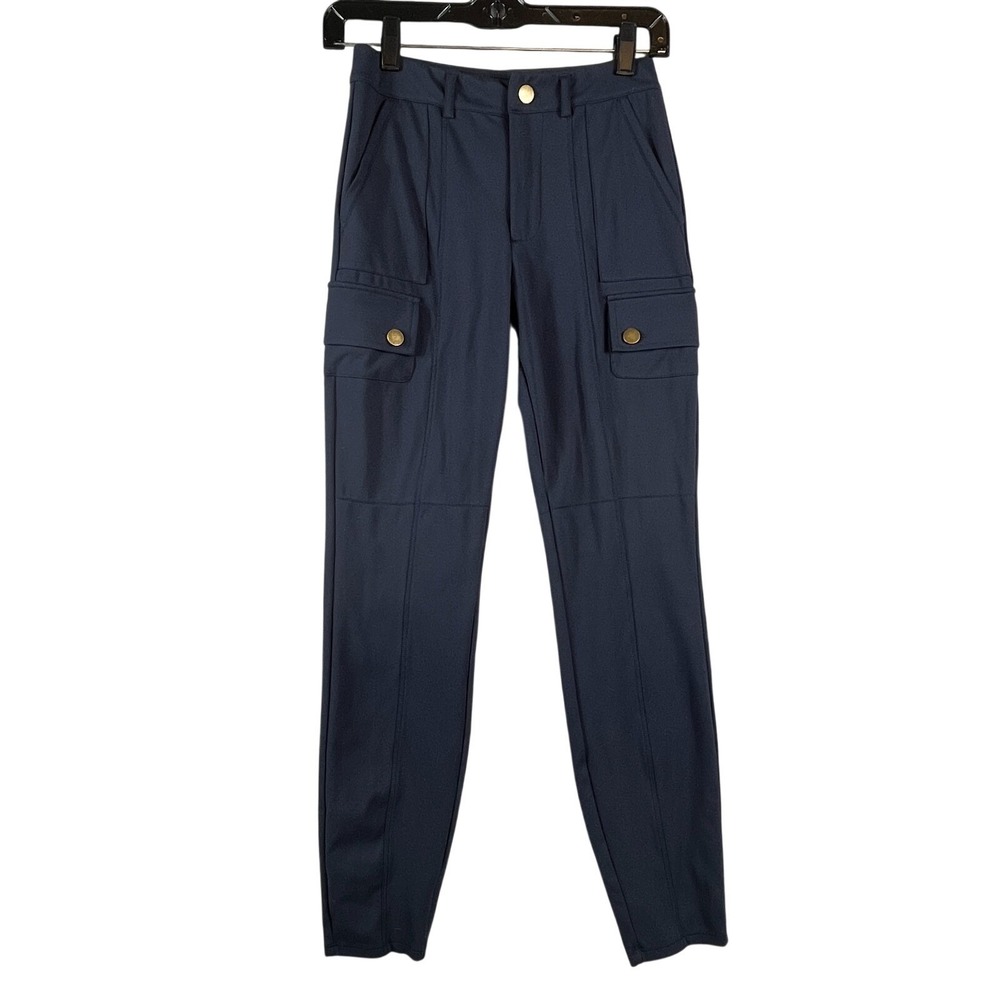 Halara Womens XS Cargo Utility Pants Navy Stretch Hiking Athleisure Travel